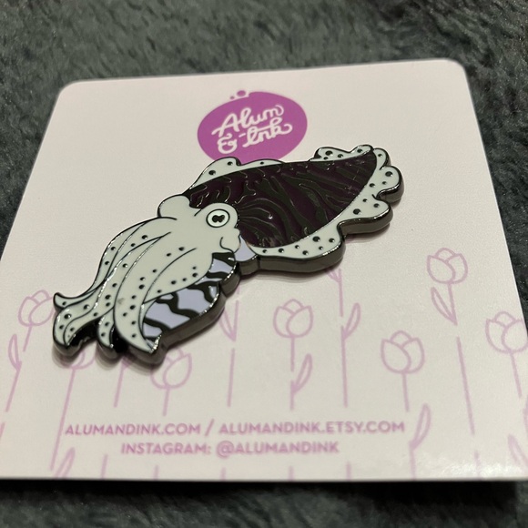 Cuttlefish Enamel Pin - Picture 2 of 5
